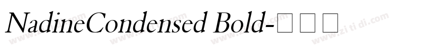 NadineCondensed Bold字体转换